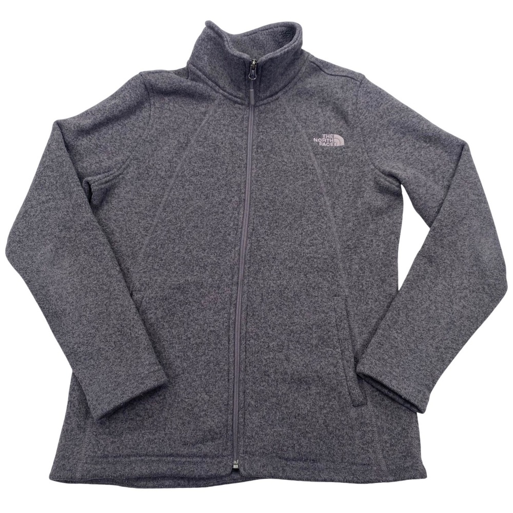 The North Face Crescent Full Zip Jacket Womens Medium Grey Heather NF0A2TEK